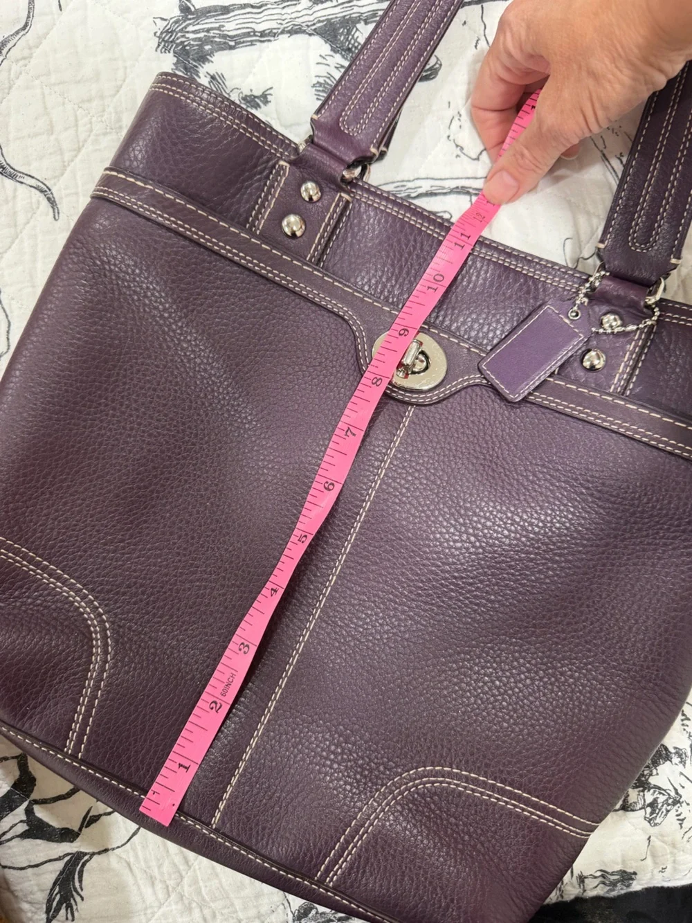 Coach Vintage Y2K Plum Hampton Hamilton Tote